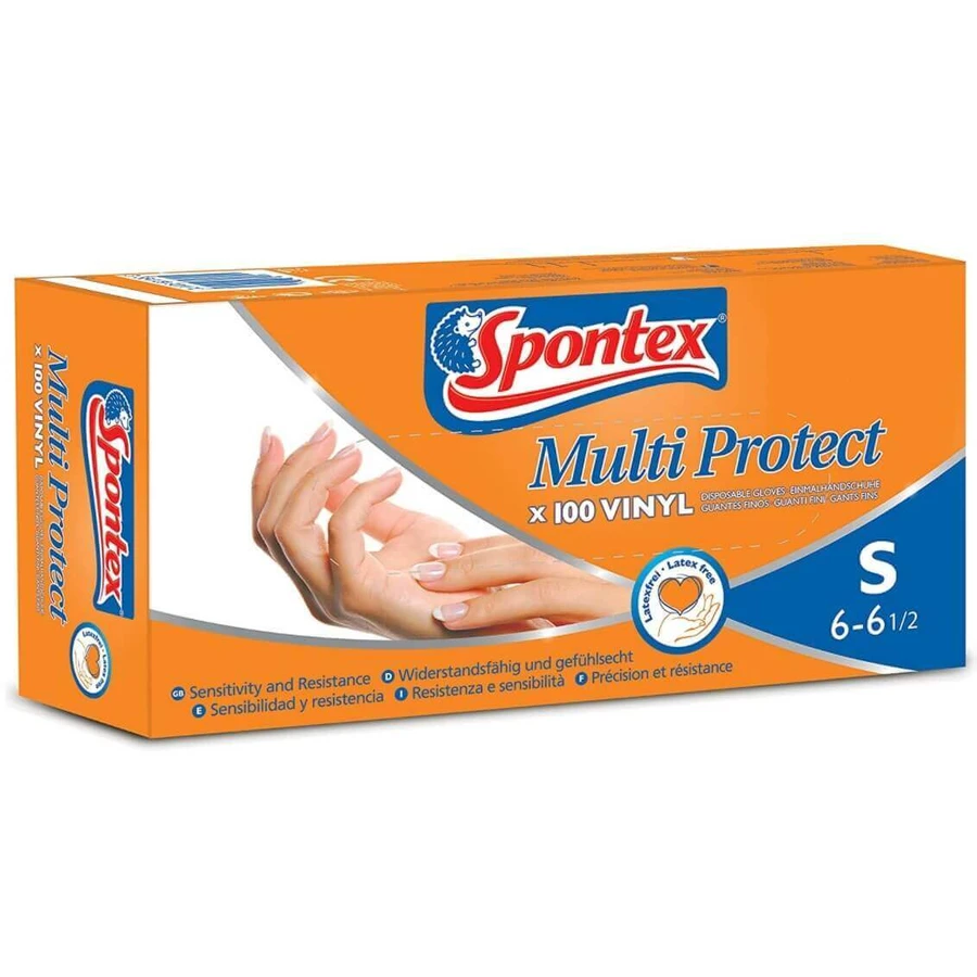 Spontex, одноразовые перчатки, размер S, 100 штук: цены и характеристики