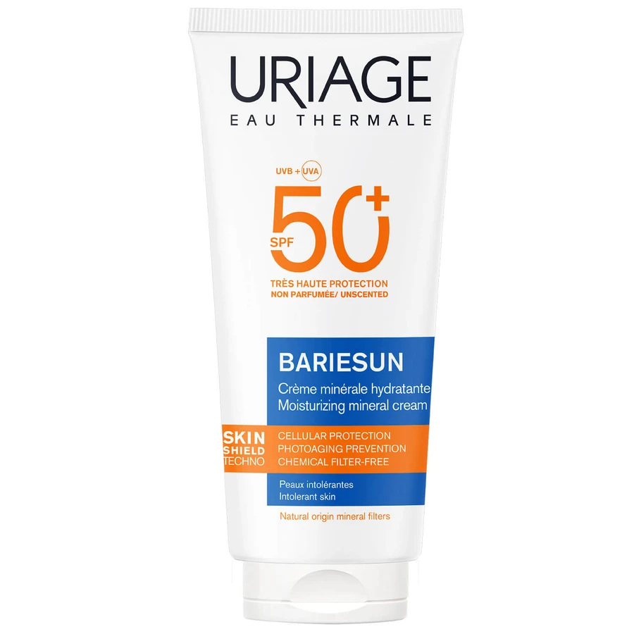Сонцезахисний крем для обличчя та тіла Uriage Bariesun Creme Minerale SPF 50+, мінеральний, 100 мл: ціни та характеристики