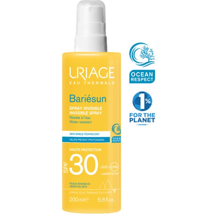 Солнцезащитный спрей для лица и тела Uriage Bariesun Spray SPF 30 для всех типов кожи 200 мл: цены и характеристики