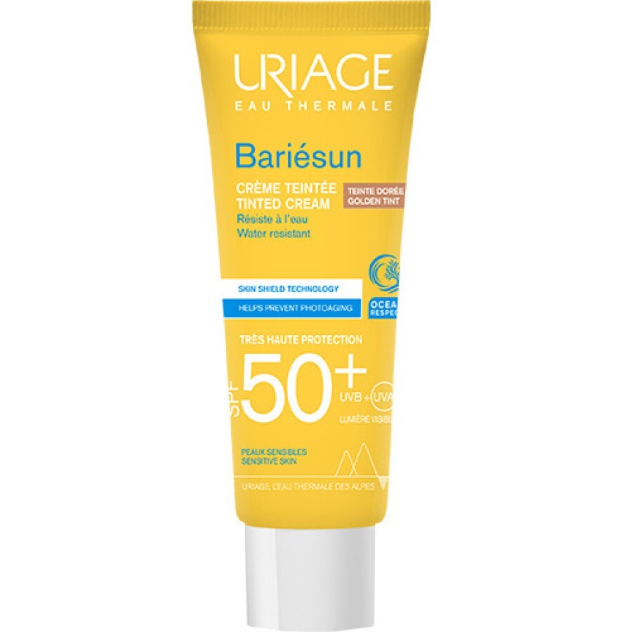 Сонцезахисний тональний крем Uriage Bariesun SPF 50+ Золотистий 50 мл: ціни та характеристики