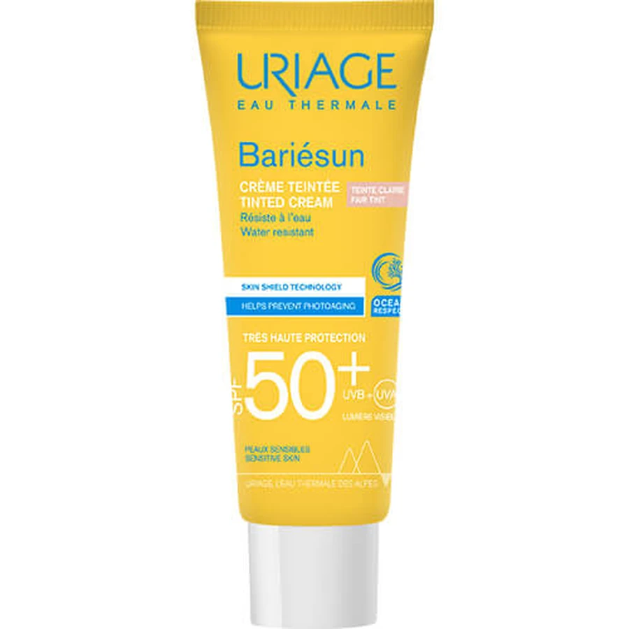Сонцезахисний тональний крем Uriage Bariesun SPF 50+ Світлий 50 мл: ціни та характеристики