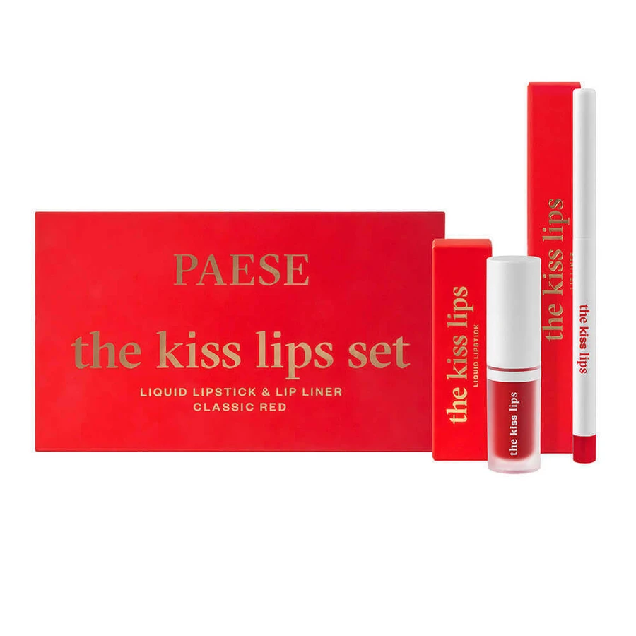Набор помад и карандашей для губ Paese The Kiss Lips, оттенок 06, классический красный: цены и характеристики