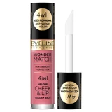 Eveline Cosmetics Wonder Match Velour Cheek amp;Lip Румяна и жидкая помада 04, 4,5 мл