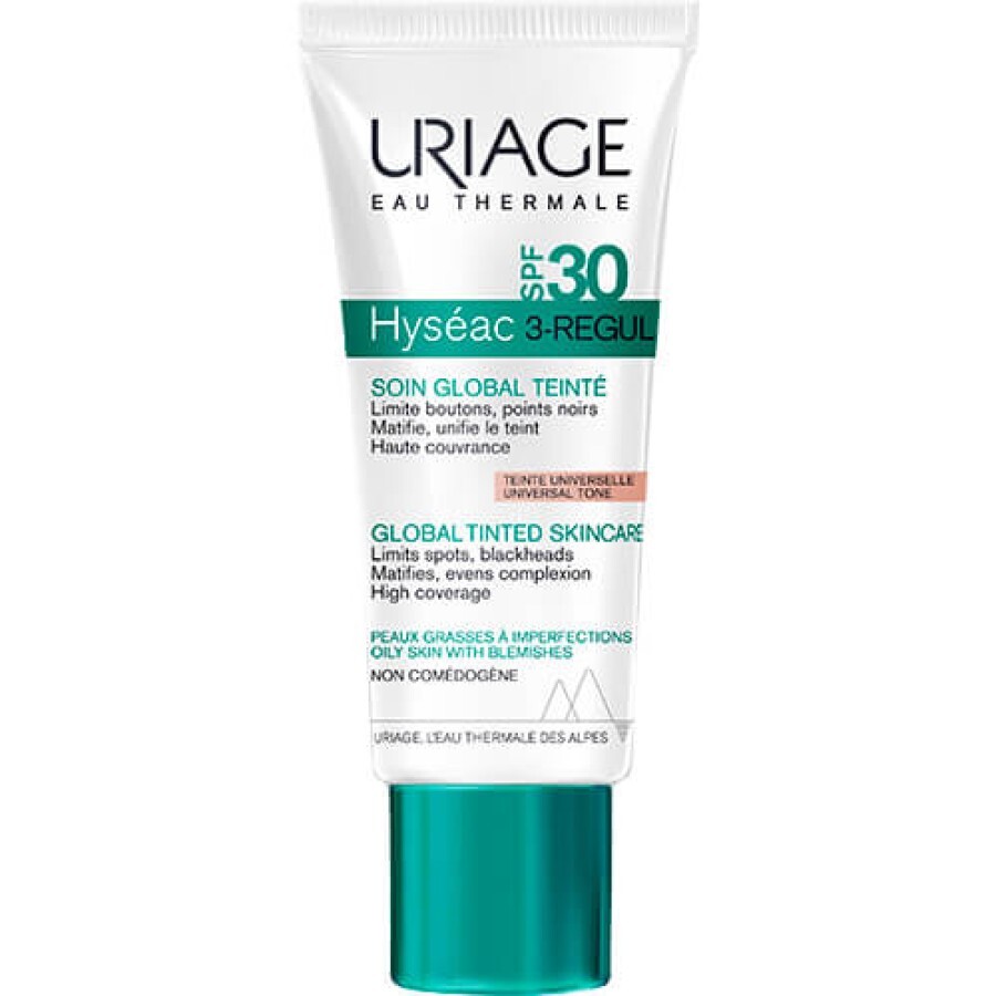 Тональний крем Uriage Hyséac 3-Regul Soin Global Teinté SPF 30, 40 мл: ціни та характеристики
