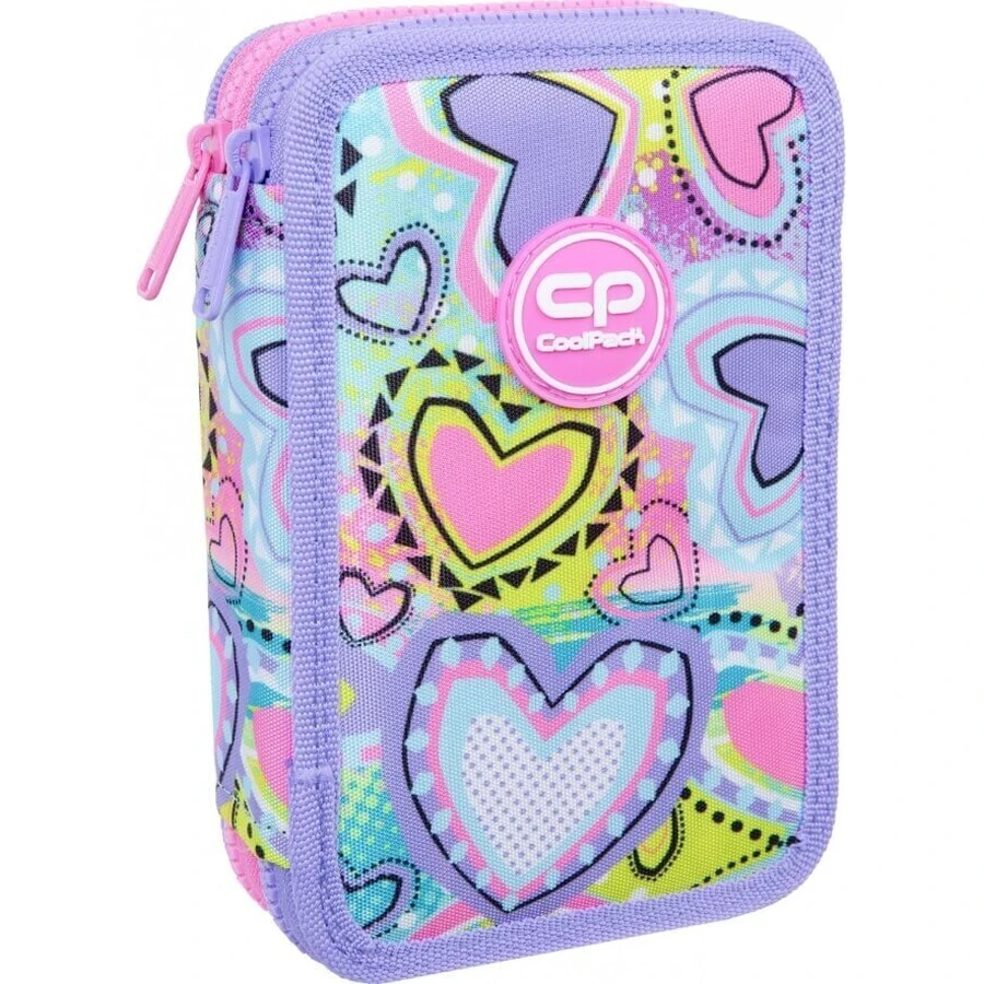 CoolPack, Пенал с двумя отделениями и принадлежностями Jumper 2 Pastel Heart, 1 шт.: цены и характеристики