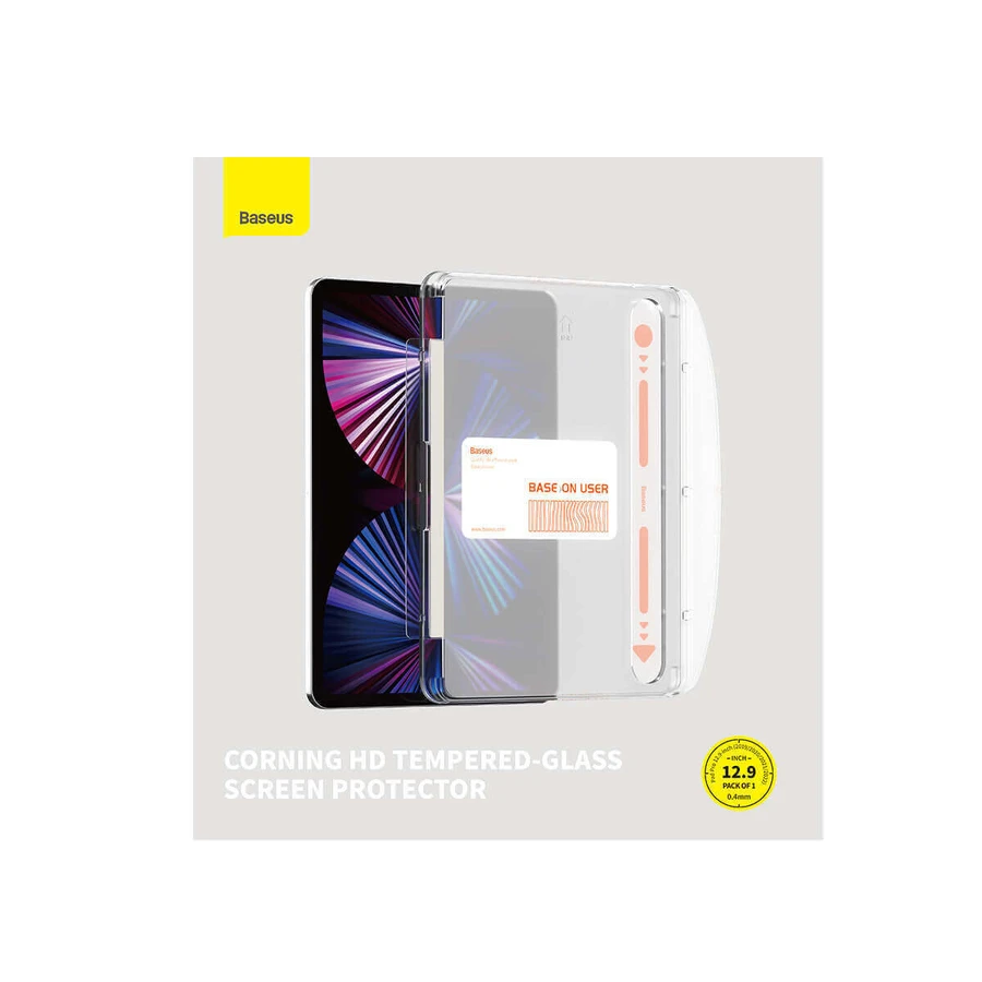 Загартоване скло Baseus Crystal для iPad Pro 12.9 (2018/2020/2021/2022) + монтажний набір - прозоре: ціни та характеристики