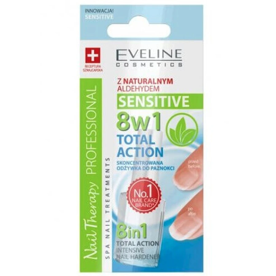 Eveline Nail Therapy 8in1 Total Action Sensitive Nail Conditioner 12 мл: ціни та характеристики