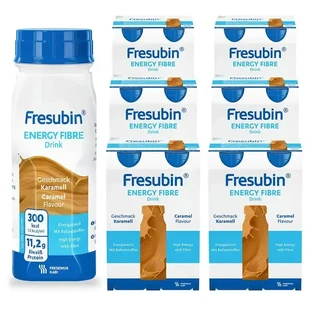 Энергетический напиток Fresubin Energy Fiber Drink с клетчаткой, со вкусом карамели, 4 х 200 мл