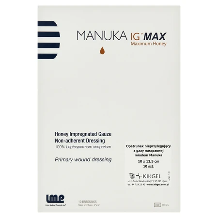 Манука Ig Max, панамент стерильний, не впливає на навколишнє середовище, 10 см х 12,5 см, 1 уп.: ціни та характеристики