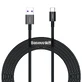 Baseus Superior USB - USB Tip C cablu 66 W (11 V / 6 A) Huawei SuperCharge SCP 2 m negru (CATYS-A01)