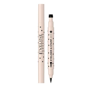 Eveline Cosmetics, Подводка для глаз со штампом 2в1 №1, звезда, 1 штука