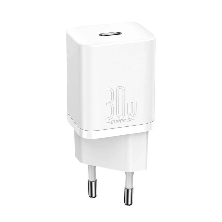 Зарядное устройство Baseus Super Si 1C с быстрой зарядкой, USB Type C, 30 Вт, белое (CCSUP-J02): цены и характеристики