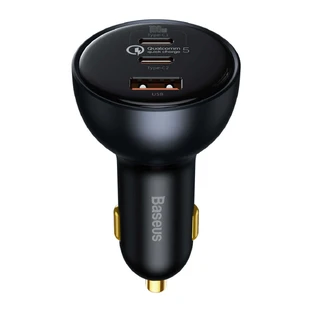 Автомобільний зарядний пристрій Baseus TZCCZM-0G USB-A / USB-C 160 Вт PPS / QC 5 / PD - сірий