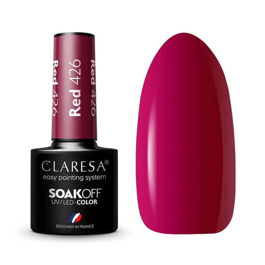 Claresa Soak Off UV/LED Red Hybrid Varnish 426, 5g: цены и характеристики