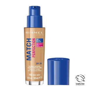 Rimmel Match Perfection Foundation Fond de ten Skin-fit 103 True Ivory SPF20, 30 мл