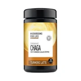 Органічна чага з куркумою та чорним перцем, Turmeric Latte, 120 г, MushroomsForLife