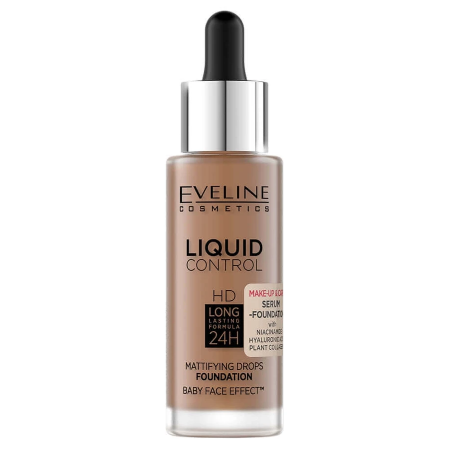Eveline Cosmetics Liquid Control HD Mattifying Face Foundation with Niacinamide 065 Toffee, 32 мл: ціни та характеристики