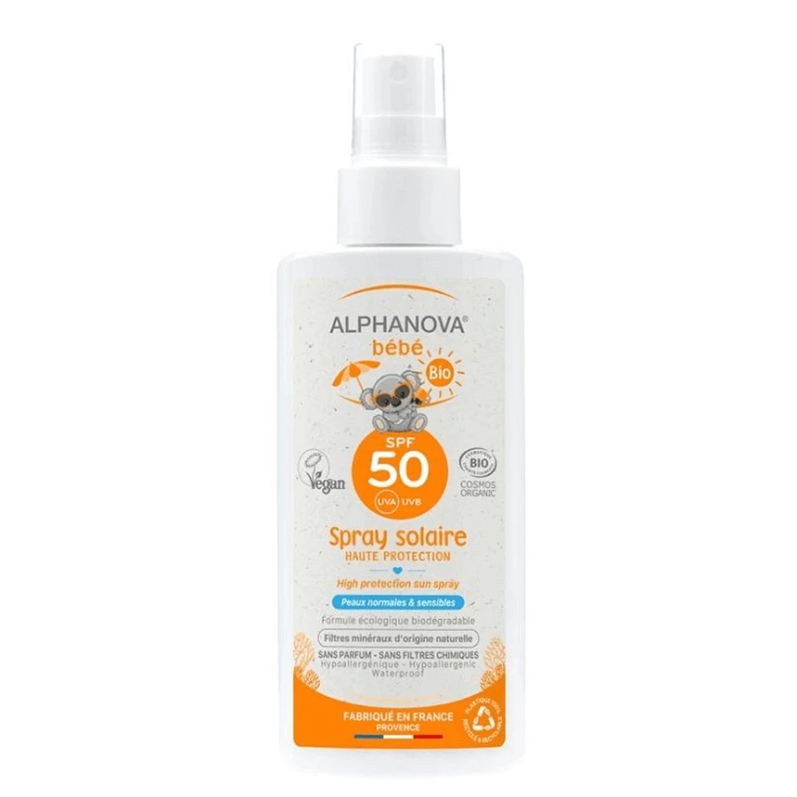 Alphanova Bebe, сонцезахисний спрей для немовлят та дітей, гіпоалергенний, SPF 50, 125 г: ціни та характеристики