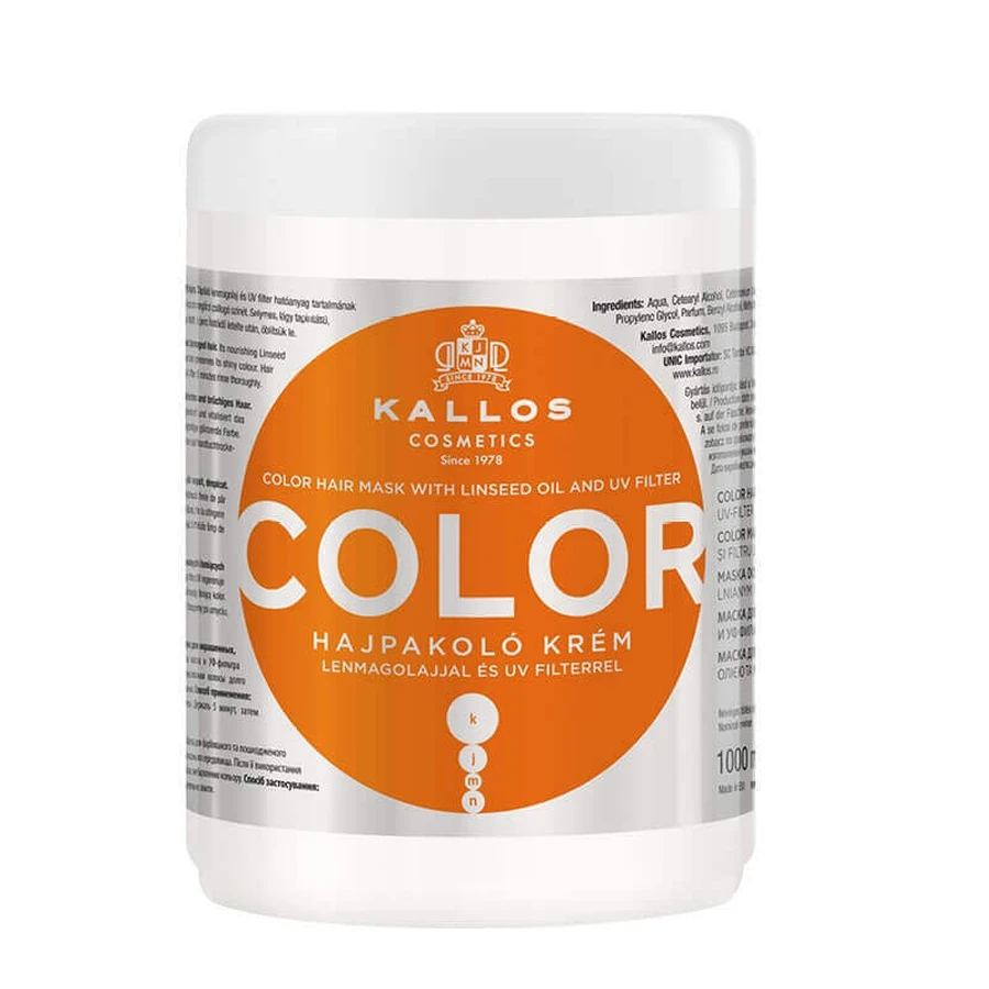 Маска для фарбованого волосся Kallos KJMN Color Mask, 1000 мл: ціни та характеристики
