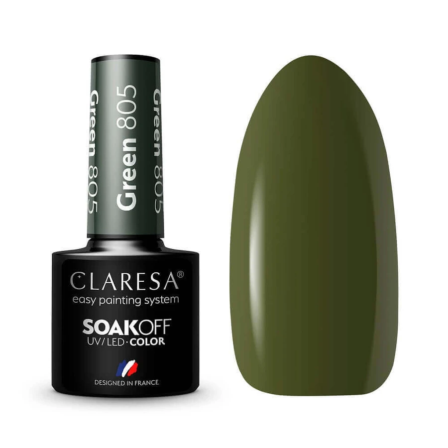 Lac hibrid Clares Soak Off UV/LED verde 805, 5 г: цены и характеристики
