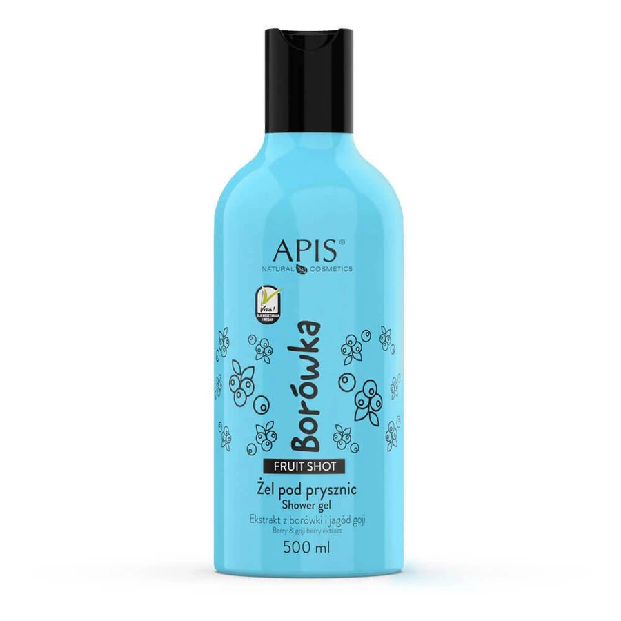 Гель для душу Apis Fruit Shot Чорниця, 500 мл: ціни та характеристики