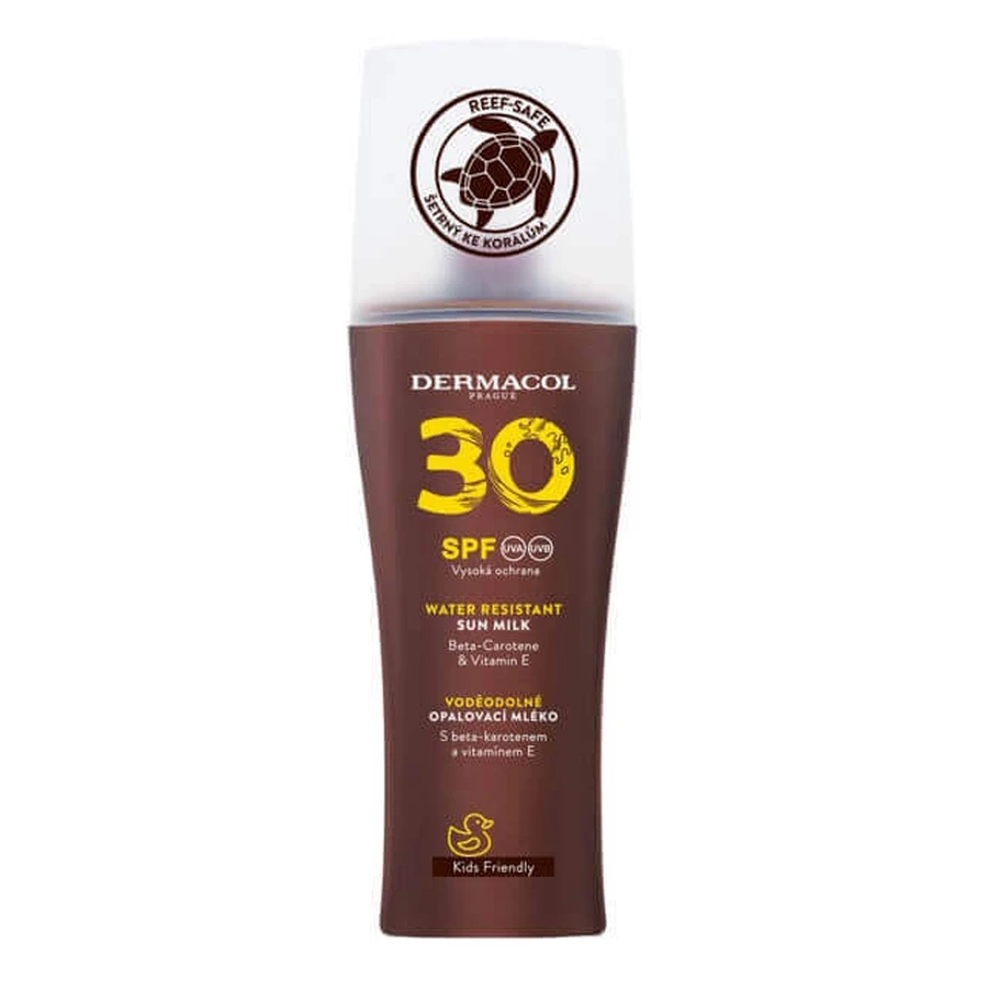 Водостійкий сонцезахисний спрей Dermacol SPF30, 200 мл: ціни та характеристики