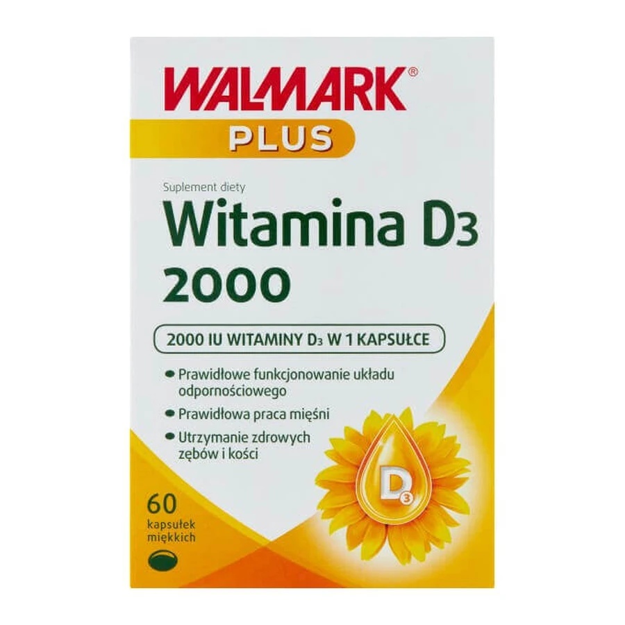 Walmark Plus Vitamin D3 2000, 60 капсул: ціни та характеристики