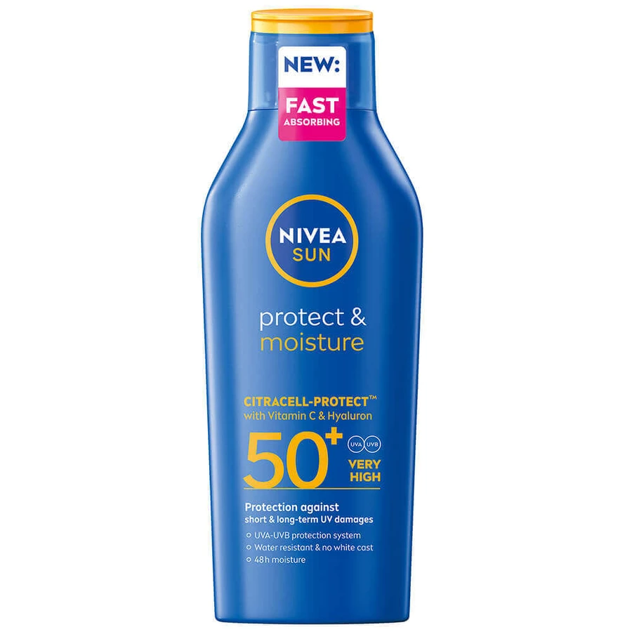 Увлажняющий лосьон SPF50+ Protect & Moisture Sun, 400 мл, Nivea: цены и характеристики