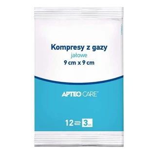 Компреси ApteoCare стерильні 9смх9см 17 ниток 3 шт