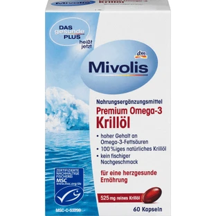Mivolis Premium Олія криля Омега-3, капсули, 60 шт.