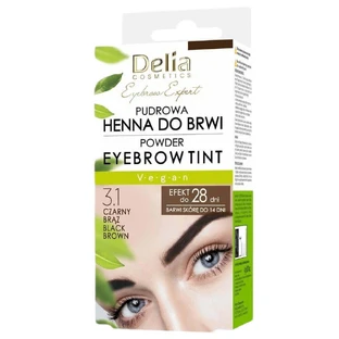 Delia Eyebrow Expert Powder Eyebrow Henna 3.1 Black Brown, 4 г