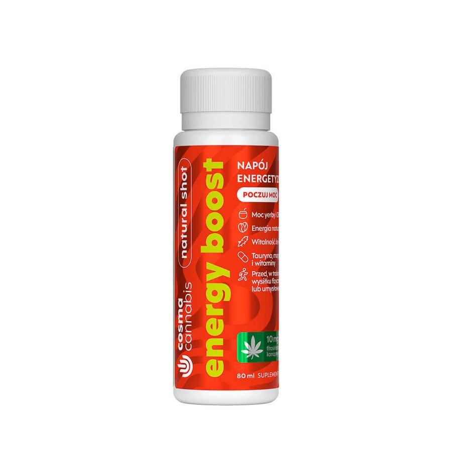 Cosma Cannabis Energy Boost, шот, 12 x 80 мл: ціни та характеристики