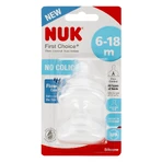 NUK Firt Choice+, tetină pentru biberon fără picurare, кремній, Flow Control, 6-18 luni, 2 bucăți: ціни та характеристики