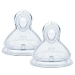 NUK Firt Choice+, tetină pentru biberon fără picurare, кремній, Flow Control, 6-18 luni, 2 bucăți: ціни та характеристики