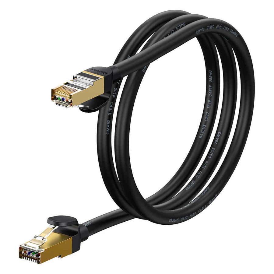 Baseus Speed ​​​​Seven високошвидкісний мережевий кабель RJ45 10Gbps 1m чорний (WKJS010101): ціни та характеристики