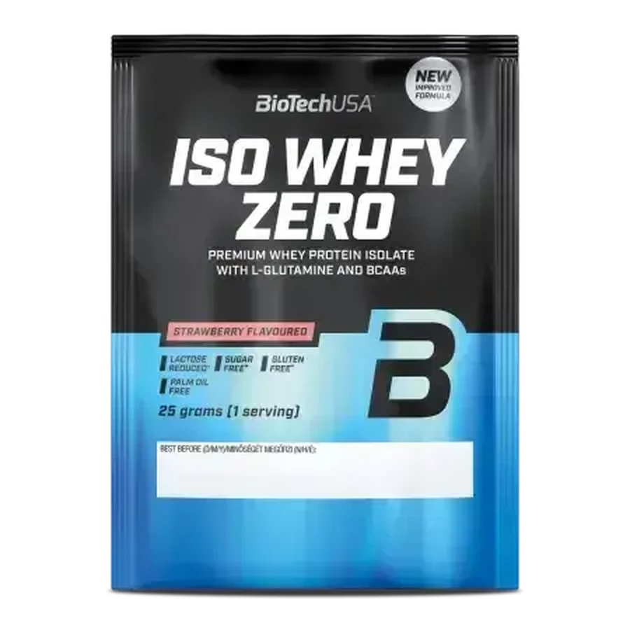 Протеиновый порошок Iso Whey Zero со вкусом клубники, 25 г, BiotechUSA: цены и характеристики