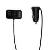 Беспроводной FM-передатчик Baseus S-16 Bluetooth с зарядным устройством (версия Overseas) — черный
