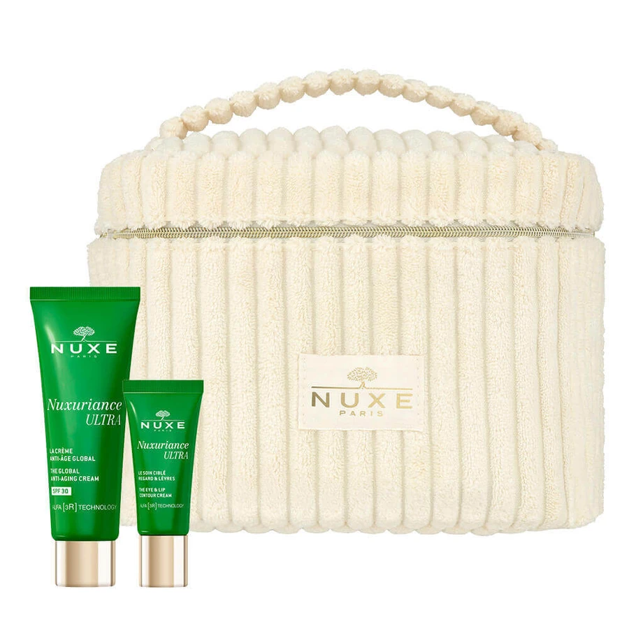 Набір Nuxe Nuxuriance Ultra, крем для догляду за шкірою, SPF 30, 50 мл + крем для догляду за шкірою та волоссям, 15 мл + гелевий масажер безкоштовно: ціни та характеристики