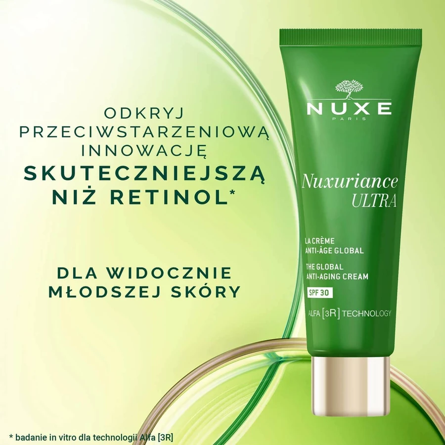 Набір Nuxe Nuxuriance Ultra, крем для догляду за шкірою, SPF 30, 50 мл + крем для догляду за шкірою та волоссям, 15 мл + гелевий масажер безкоштовно: ціни та характеристики