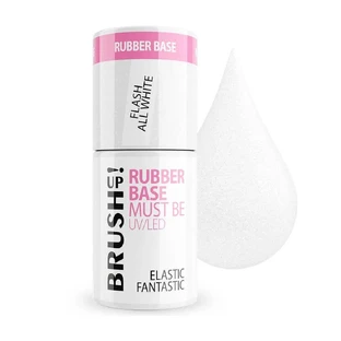 BrushUp! Гибридная база для ногтей Rubber Base Flash All White, 5 г