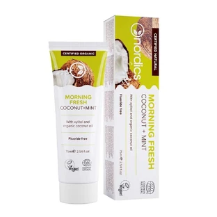 Зубна паста Nordics Natural Morning Fresh без фтору Кокос + М'ята, 75 мл