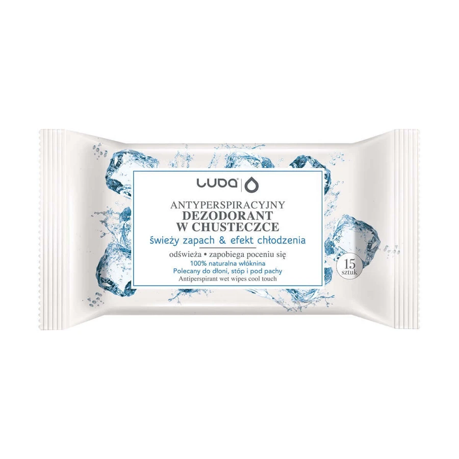 Серветки Luba Antiperspirant Wipes Fresh Scent & Cooling Effect, 15 шт: ціни та характеристики