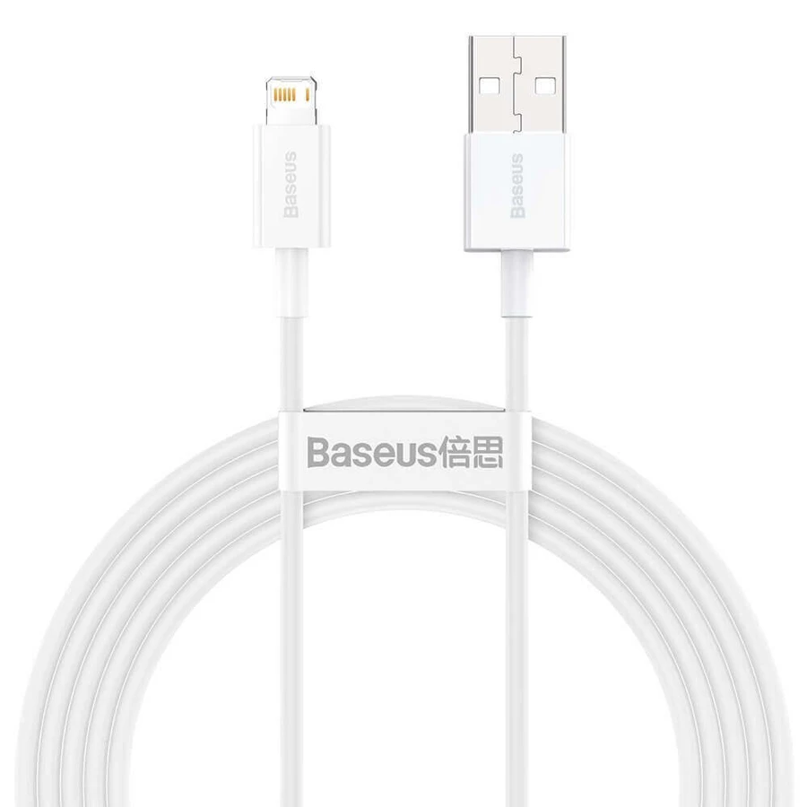 Baseus Superior USB - Lightning cablu 2.4A 2 m alb (CALYS-C02): цены и характеристики
