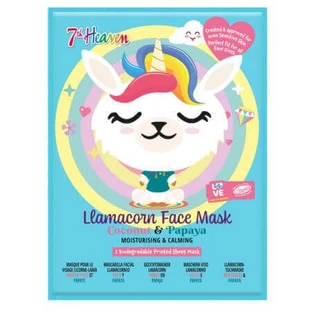 Маска для лица для подростков Llamacorn 7th Heaven, 1 штука, Montagne Jeuness