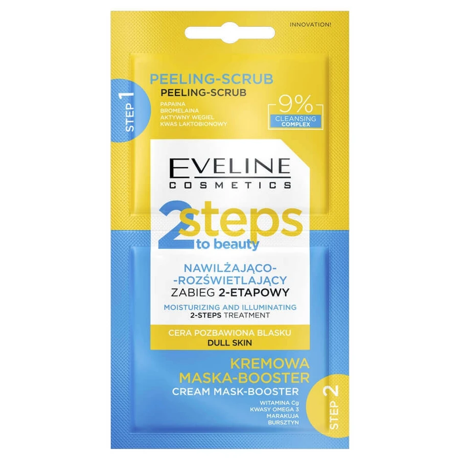 Eveline Cosmetics 2 Steps to Beauty Увлажняющий и осветляющий двухэтапный уход, 2 x 4 мл: цены и характеристики