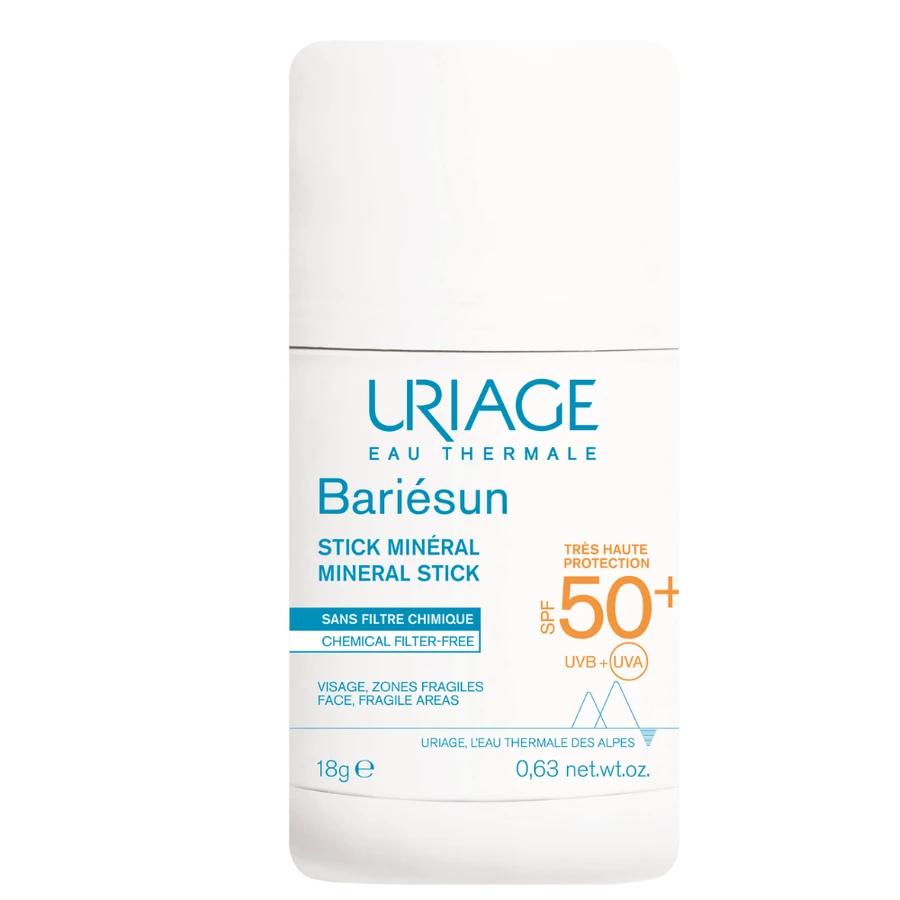 Минеральный солнцезащитный стик SPF50+ Bariesun, 18 г, Uriage: цены и характеристики