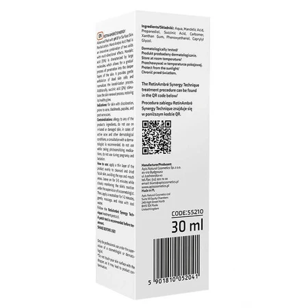 Apis Professional Retin Ambre Synergy, кислотный пилинг, кислота манделиновая 15% + кислота янтарная 2%, 30 мл: цены и характеристики