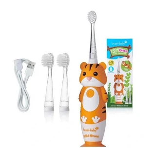 Зубная щетка Brush-Baby Wildones Sonic для детей 0-10 лет, тигр