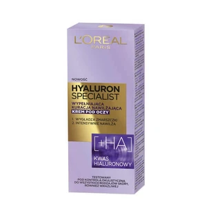 L Oreal Paris Hyaluron Specialist Eye Cream для восстанавливающего увлажняющего ухода, 15 мл