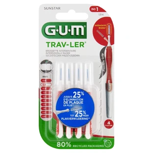 Sunstar GUM Trav-Ler, Щітка міжзубна 0,8 мм 1314, 4 шт.